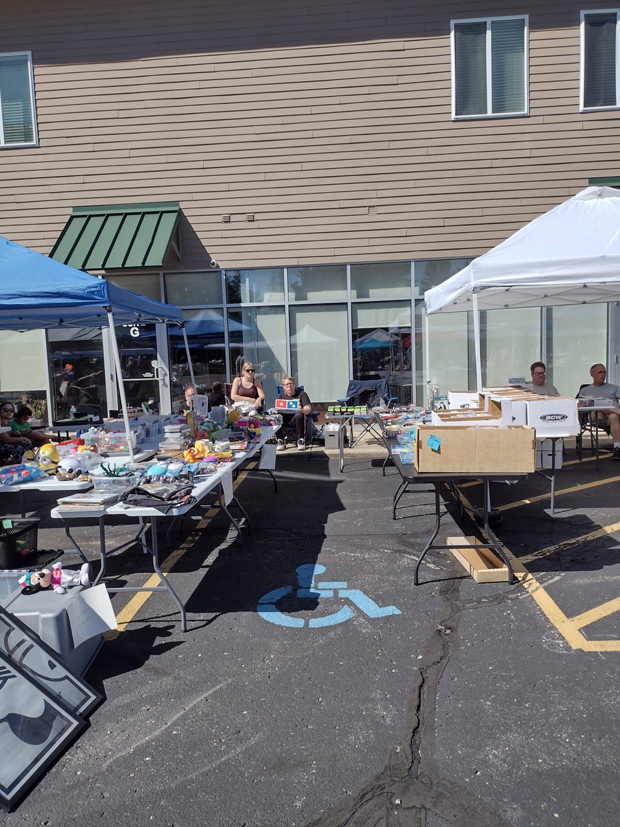 ACDurston's tweet photo. Geek Stuff Garage Sale at @ComicSignal this afternoon! Check out the view from our booth. @GeekGarageSale today. #geeksale #geekstuffgaragesale https://t.co/DvvFeKaDzy