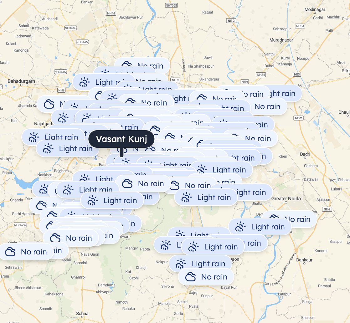WXNorthwest's tweet photo. Light rains over most of #DelhiNCR. This depression has only touched #Delhi and will not be main spell of rain over #NWIndia, which will be the WD coming in 2 days. Stay tuned for more updates! https://t.co/dzYBsWwFT9