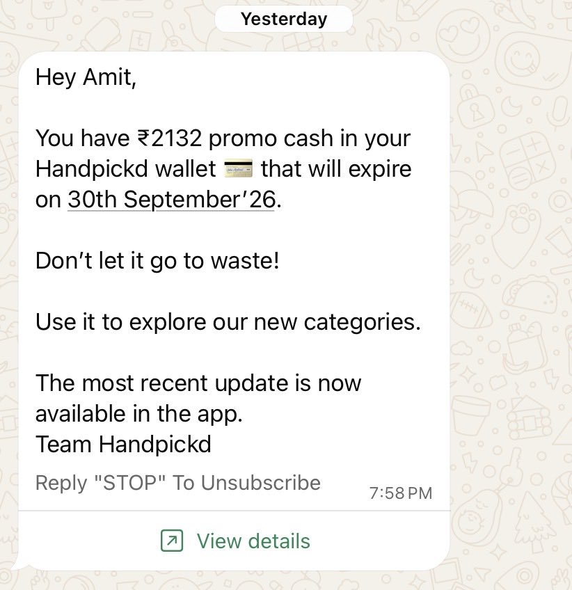 amitagarwal4u's tweet photo. @AnantVGoel Please stop doing unfair trade practice in handpickd. In order history of wallet balance of 1 year, promo cash was not utilised and suddenly changing policy mentioning all promo cash would be expired.
@ConsumersCourt @consumercourtin
#handpickd #unfairtrade https://t.co/dGjPhc6nvj
