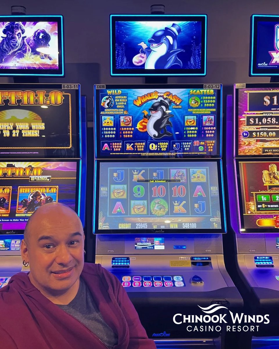 ChinookWinds's tweet photo. Congrats Jason for a $5,481 win on "Whales of Cash Deluxe" 🤑🤑🤑🐳 https://t.co/2D0Nl43TD7