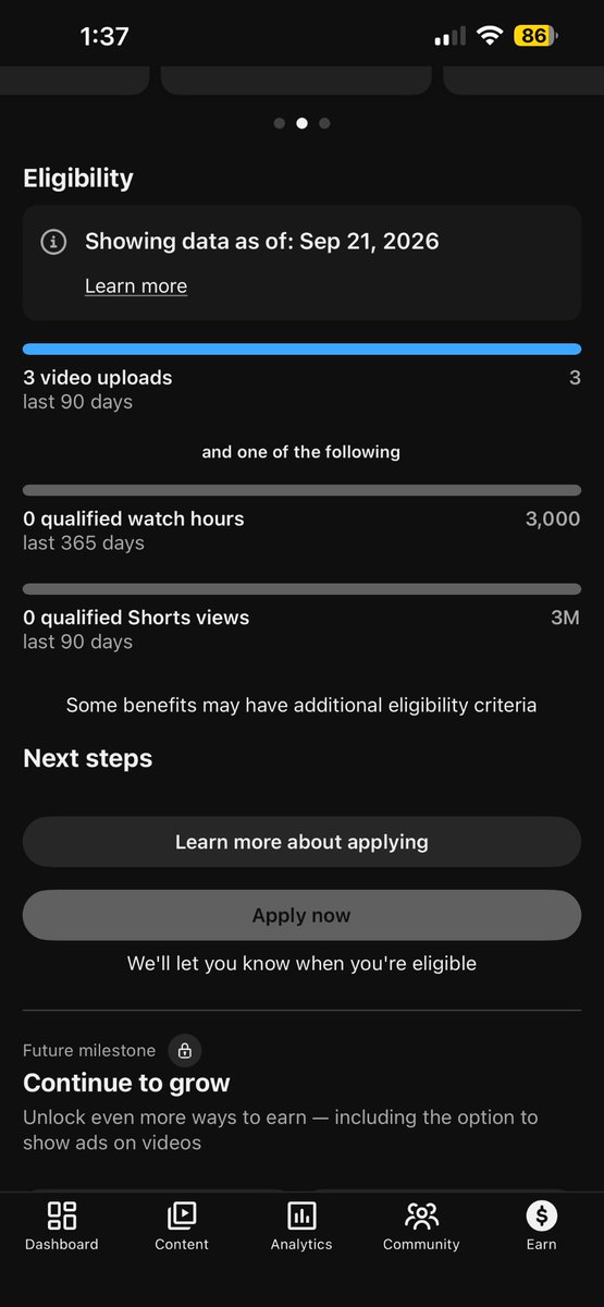 OfficialCherrim's tweet photo. @TeamYouTube my account got reinstated after being terminated due to being hacked. I’m trying to reapply to the YPP, but it’s saying I have 0 watch hours but my watch hours in the last year is over 100K. Is it 3K hours from the day my channel got reinstated, or in general? https://t.co/ECjdDXdCof