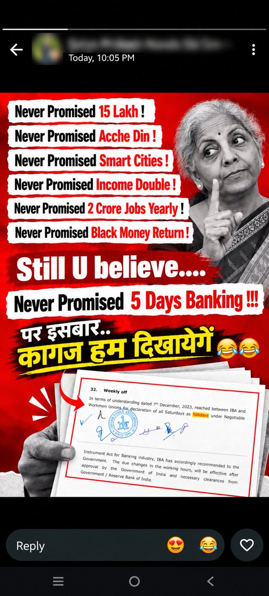 Naraz_Phupha's tweet photo. Roasting Skill of SBI Manager 🤣🤣🤣🤣
Modi its Done Bro..
#BankSteike #SBI https://t.co/OGQMIERUx2
