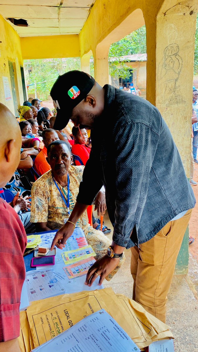 HyginusAgu12413's tweet photo. Alongside my dear wife, we performed our civic duties by casting our votes at our polling unit, Community Primary School (CPS) Umuoka.

Today marks a significant moment for our community and for democracy in Udi. 
I am thankful for the opportunity to take part in the election and fulfill my civic duty.

Everyone conducted themselves peacefully and with respect for the law throughout the process. 
My sincere appreciation goes to all who have shared in this journey.

We are hopeful of victory at the end.

~HOA