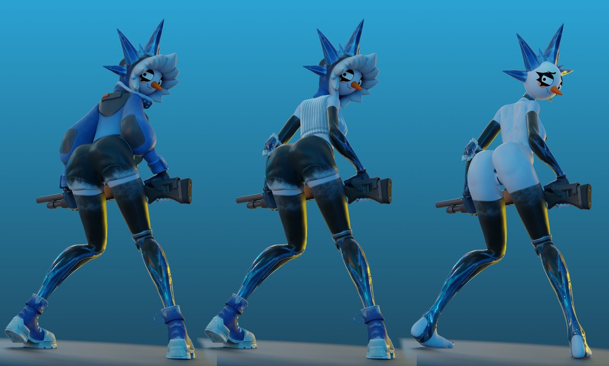 lPickleJuicel's tweet photo. Updating Sunspot with:
-New Eyes, more performance friendly!
-Slightly curvier frame
-Improved leg sleeves and hood
-New sweater vest
-Shorter Jacket
-New eye expression system using Shapekeys
-New mouth bone for posing the mouth
-Belt
-A new and simplified rig with basic IK. https://t.co/ff3ReINpOY