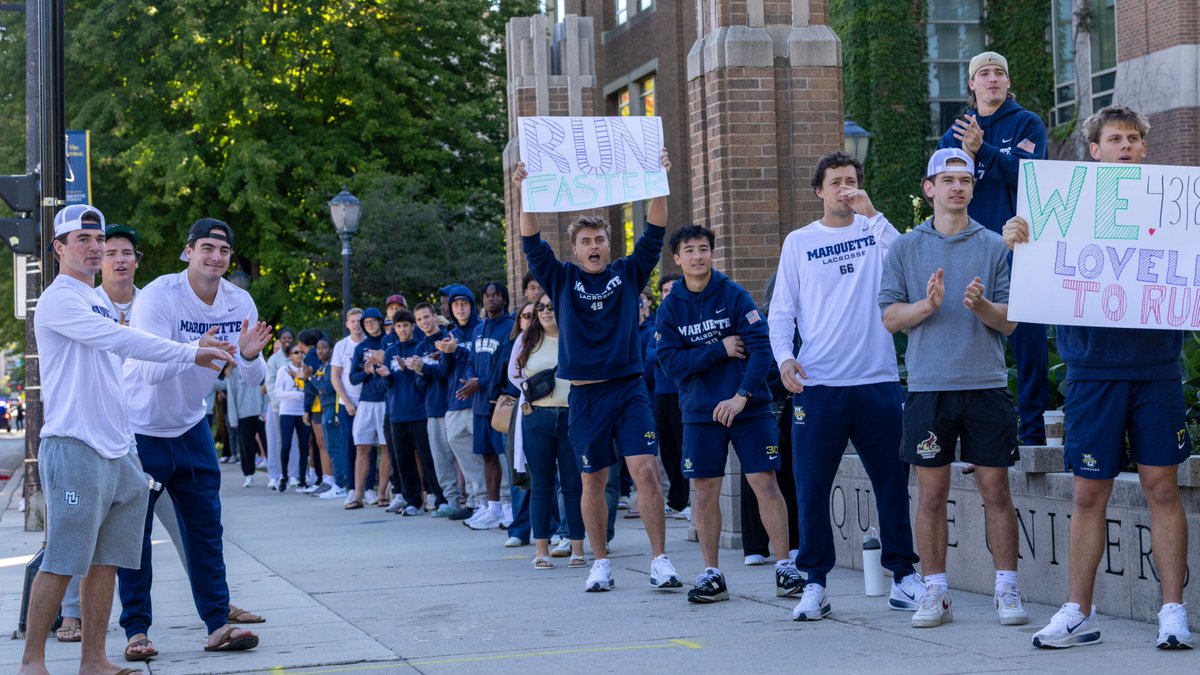 muathletics's tweet photo. Another beautiful morning for the LOVELLSTRONG Legacy Run/Walk! Over 400 Marquette students, staff, alumni and friends were on campus honoring the life and legacy of Dr. Michael R. Lovell, Noah Snyder, and Scott Michaud.

#WeAreMarquette | #LOVELLSTRONG https://t.co/pIoMUzfd3s