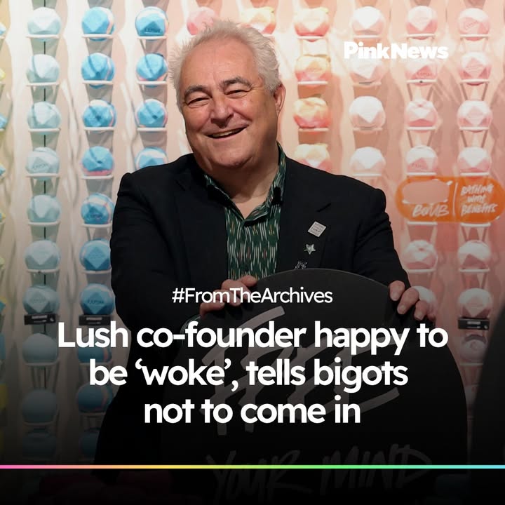 PinkNews's tweet photo. The co-founder of cosmetics retailer Lush, Mark Constantine, has affirmed his pride in being dubbed “woke”.

📷 Getty https://t.co/DOGXkxsEZp