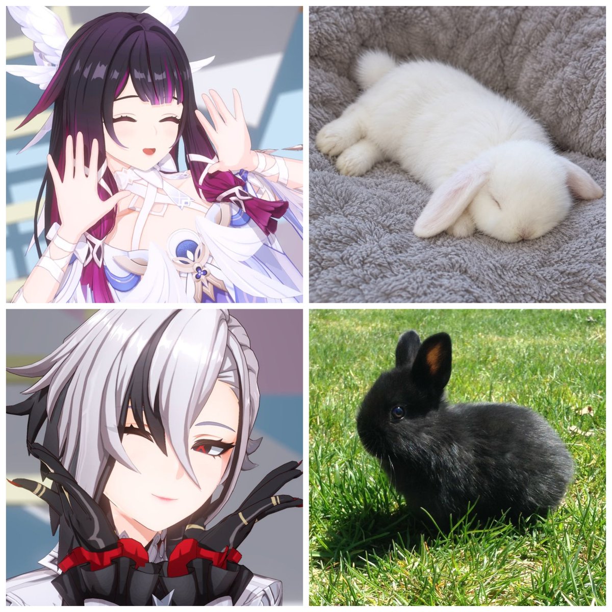 arlebinarchive's tweet photo. happy arlebunny and binabunny day !! 🐰💕

#arlecchino #columbina https://t.co/9yYntEuDwB
