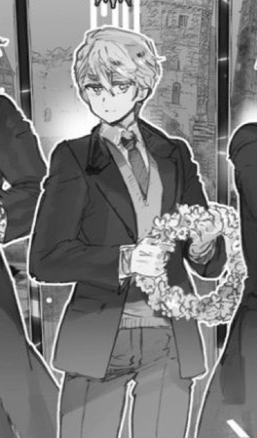 TwT_deer's tweet photo. Did ‘good at making people or things disappear’ business involving flower wreaths, why 421 also holding it, definitely not for themselves. Uwah I just scroll my photo and see this. 😭 https://t.co/rjTp9gloVI