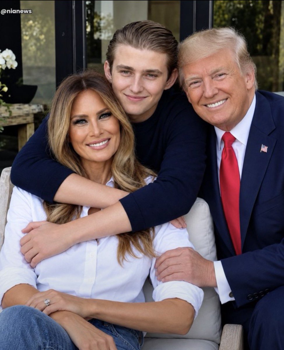BarronTrumpSync's tweet photo. My family 🇺🇸❤️ I love them 
#melaniatrump #Donaldtrump #MAGA #USA #AmericanFortress #AmericanEagle https://t.co/2ue3RPqDcO