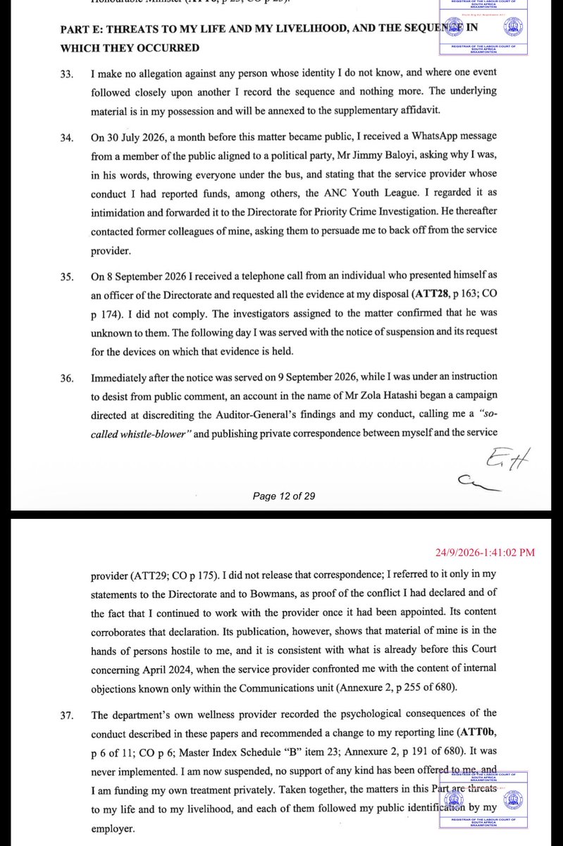 lEsethuHasane's tweet photo. Thank you @zola_hashatsi , you paid for hire campaign allowed me to speak frankly about Archie and his crew. 

They made a terrible legal mistake by hiring you to come here to call me a “so called whistleblower,” - as my employer did. 

South African laws allow me to defend myself when impugned by lairs who through their conduct threaten my life. 

What a touch