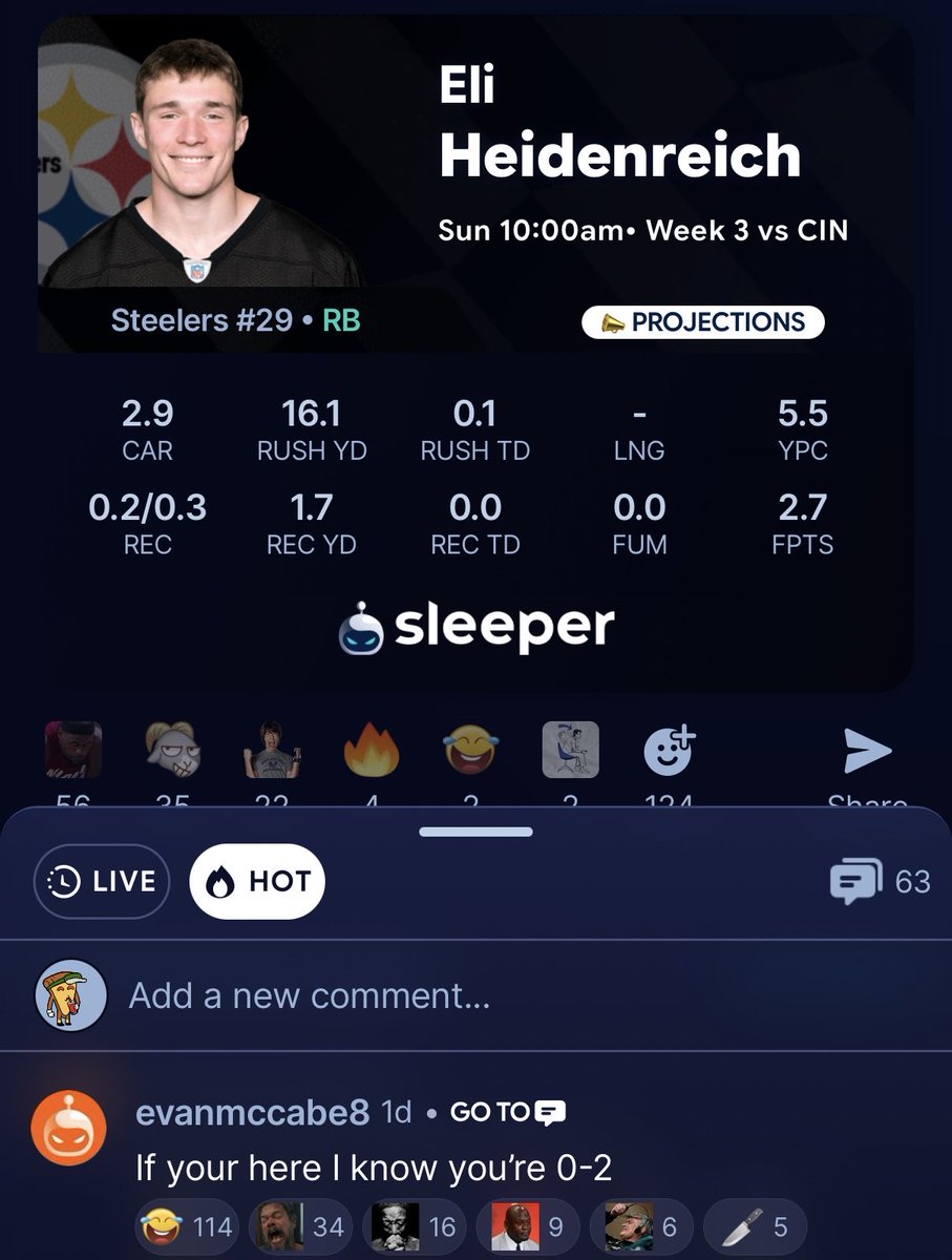 SleeperHQ's tweet photo. 😭😭😭 https://t.co/1IPMgfIVX7