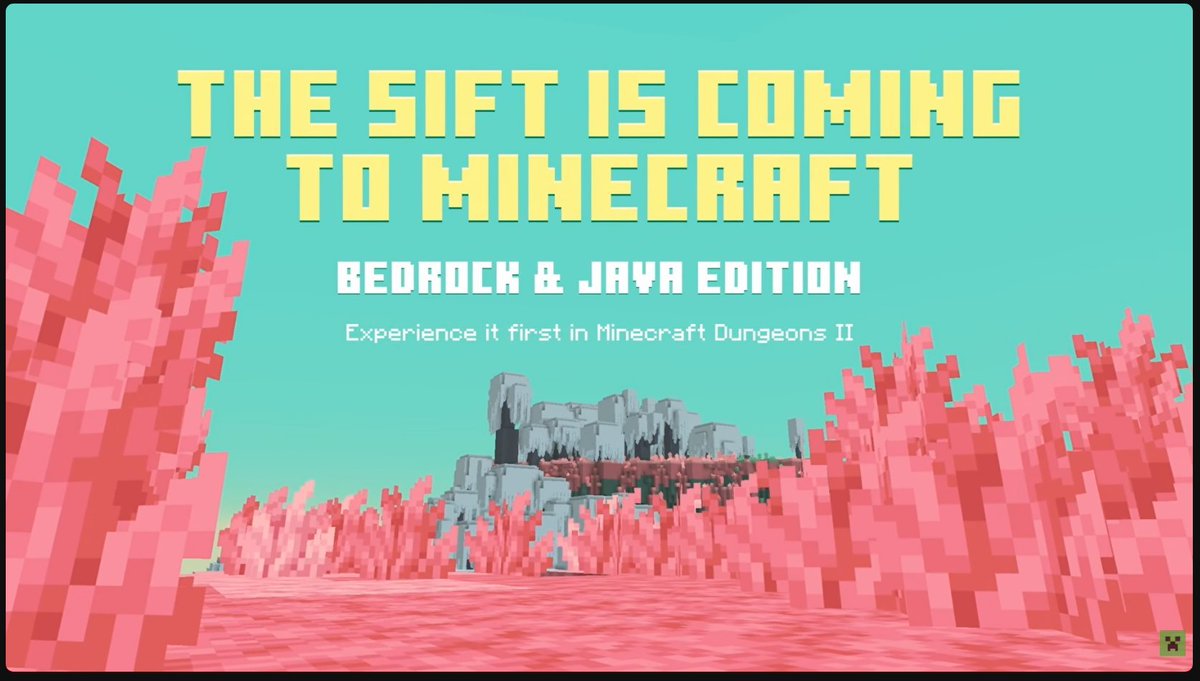 Publicado_MC's tweet photo. ESTOY LLORANDO MOJANG 😭
(de felicidad).

The Sift llega a Minecraft vanilla y lo más común sea que llegue todo los de Dungeons 2 a Minecraft.

#minecraft #newdimensions!!!!! https://t.co/iZOtefRXOa