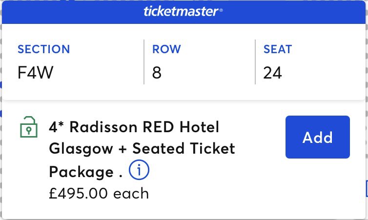 SW4Loyal's tweet photo. Oasis / Ticketmaster are robbing basterts, handful of seated tickets that are £170 then big sections of seats like this that force you to buy hotel stays 

£990 for two tickets of which £650 is for a one night stay in a hotel when ye stay 10 minutes away 🤷🏽‍♂️

Didn’t want to go to that shitehole anyway
