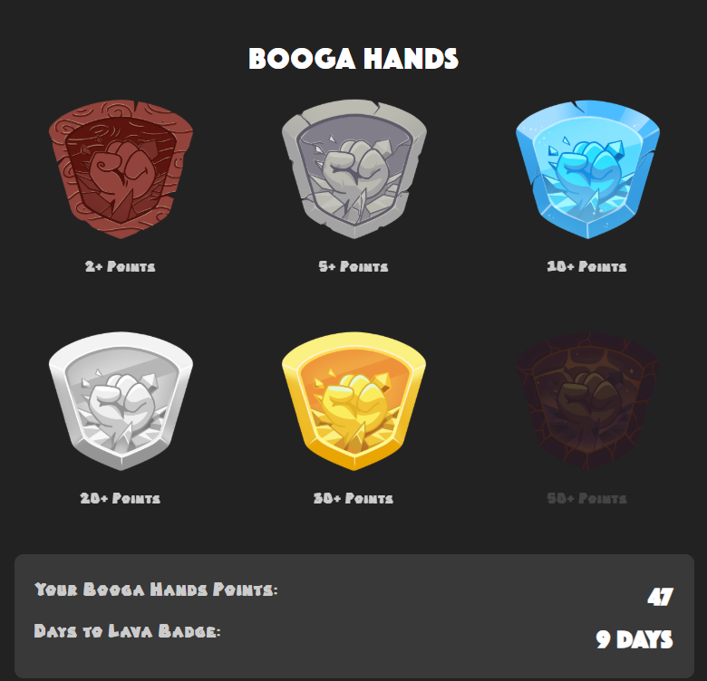 PersigoT's tweet photo. The @Boogas are on of my preferred projects, literally a family.  Soon are we expanding to @ethereum with the Boogateeth Mint. Happy to be part of this journey with you @RokBoogas and @BoogasJames. 

Nine days left and I will get the Lava Booga Hands Badge forever. Never selling! https://t.co/5wsFANtWp7