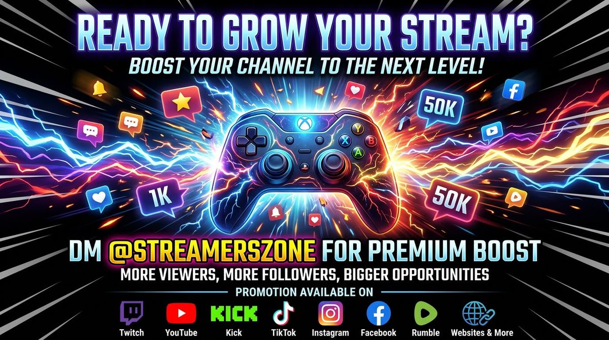 streamerszone's tweet photo. DAILY PROMOTION 🚀📈

Build your YouTube,Twitch &amp; Kick streams NOW!

Drop links below

Like❤️Comment💬Repost🔄

DM for special promo &amp; exclusive  growth!🚀

#twitch #youtube #Kick #Gaming #Streamer #ContentCreator #Supportstreamer #YouTubeGrowth #efootball #fc27 https://t.co/Zhi77U4hyB