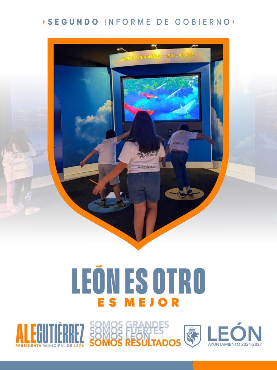 ExploraLeon's tweet photo. León es otro, León es mejor.

☀️ 1,187 participantes vivieron experiencias de ciencia, creatividad y aprendizaje durante los cursos de verano de Explora y los Centros del Saber.

#SomosResultados #SomosTrabajo #2InformeAL https://t.co/mehrQeMgpC