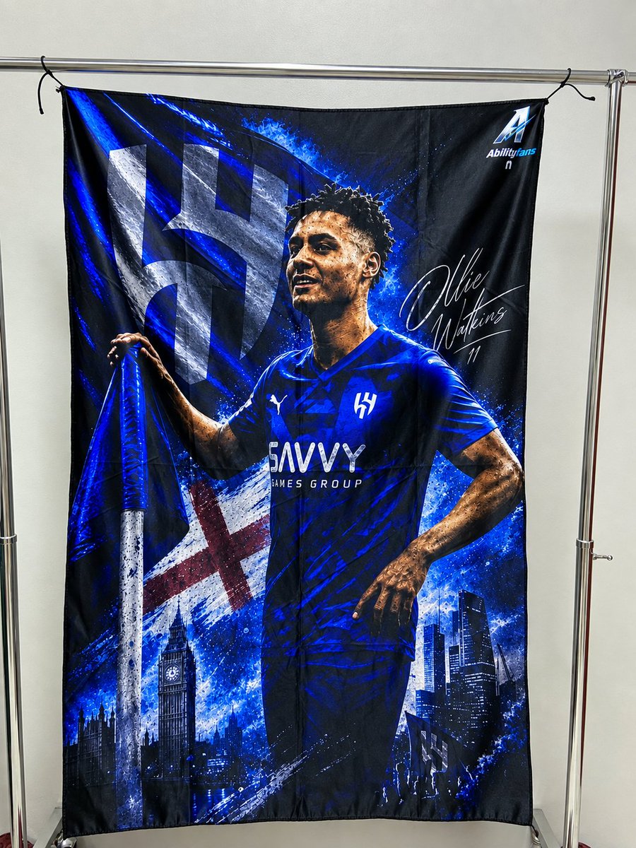 abilityfans's tweet photo. توفر علم السفاح واتكينز ... 💙

جمهور الهلال، علم واتكينز وصل! تصميم يجمع بين شغف الزعيم وإبداع النجم أولي واتكينز.

خلّ علمك يرفرف في المدرجات، وعبّر عن عشقك للهلال بطريقتك.

استخدم خصم «وطن» على جميع الأعلام، والكمية محدودة.

اطلب الآن من الرابط:
https://t.co/1XwF1lamPa https://t.co/2JCKRMP1rz
