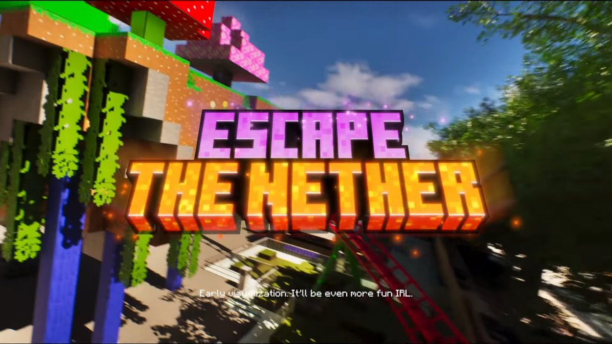denfaminicogame's tweet photo. 『マイクラ』のテーマパーク「Minecraft World」のジェットコースター「ESCAPE THE NETHER」の映像がお披露目
https://t.co/vlvyUGGXeK

ネザーゲートをくぐり抜けるようなイメージ画像も。「Minecraft World」は2027年にイギリス・ロンドンでオープン https://t.co/lghhUaHH5F