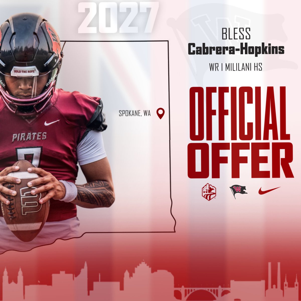_Blesssix's tweet photo. Blessed to be offered by @WhitworthFB God is great #Godsplan #TYJ 

@Hong_808 @Coach__Shaw https://t.co/K1s7MCa5KS