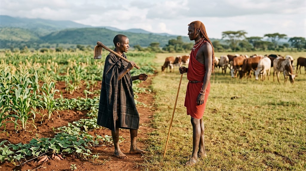 SamaHoole's tweet photo. The Maasai and the Kikuyu lived side by side in 1920s Kenya, and a British survey measured what separated them: about 5 inches and a diet.

The Maasai:
- Milk, meat and blood
- 5 inches taller
- 23lb heavier
- 50% stronger on the dynamometer

The Kikuyu:
- Maize, millet, sweet potato, beans, greens
- More bone deformity
- More rotten teeth
- More anaemia
- More tropical ulcers

Both peoples, one tape measure.

The survey was led by John Boyd Orr, who went on to be the first head of the UN's Food and Agriculture Organization and collected a Nobel Peace Prize along the way.

In 2006 that same organisation published Livestock's Long Shadow, the report that taught the world to blame the cow.