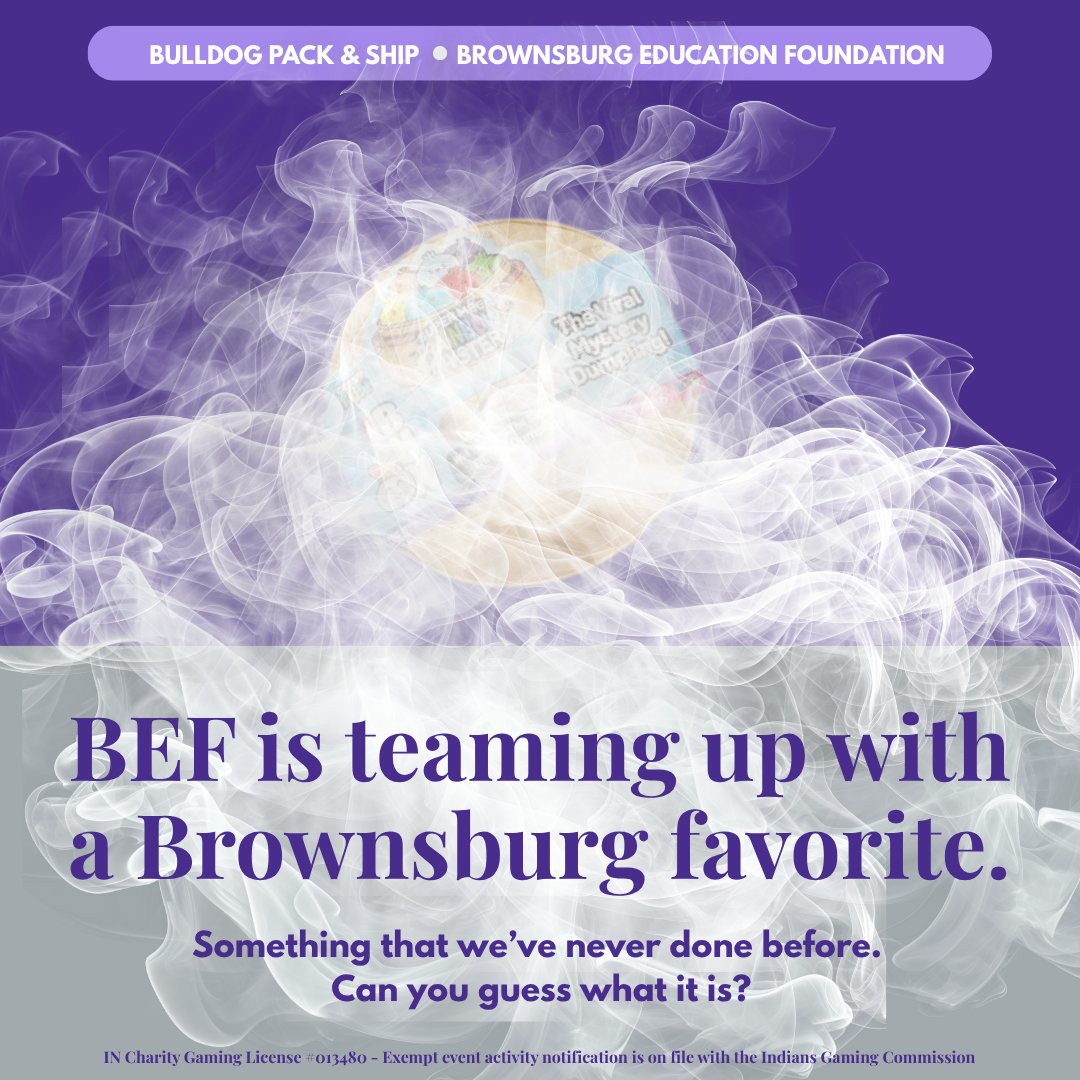 BBurgEdFdn's tweet photo. BEF is teaming up with a Brownsburg favorite for something we've never done before. 👀
Reply and guess what it is — we'll tell you Wednesday. https://t.co/q9flo3YSBv