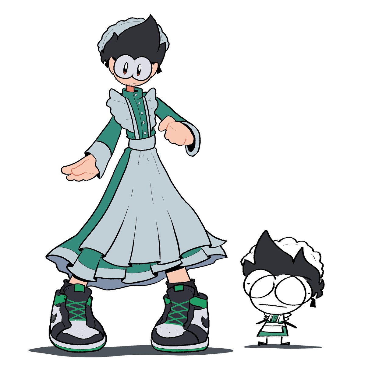 Armand_Gman's tweet photo. don't really know why i drew myself in a maid outfit but i will say

i kinda slay in that shit, no? https://t.co/ZW5MmcGule