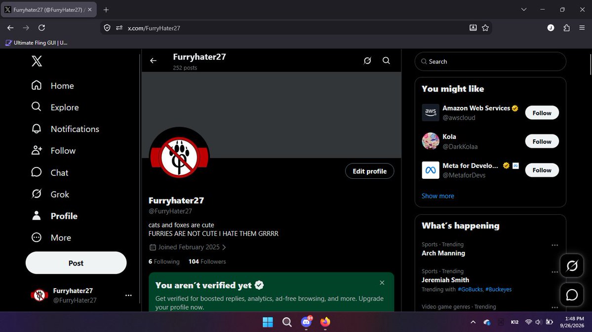 FurryHater27's tweet photo. HOW AM I ALREADY AT 100 FOLLOWERS WHAT!? https://t.co/hZQdiQx1xE