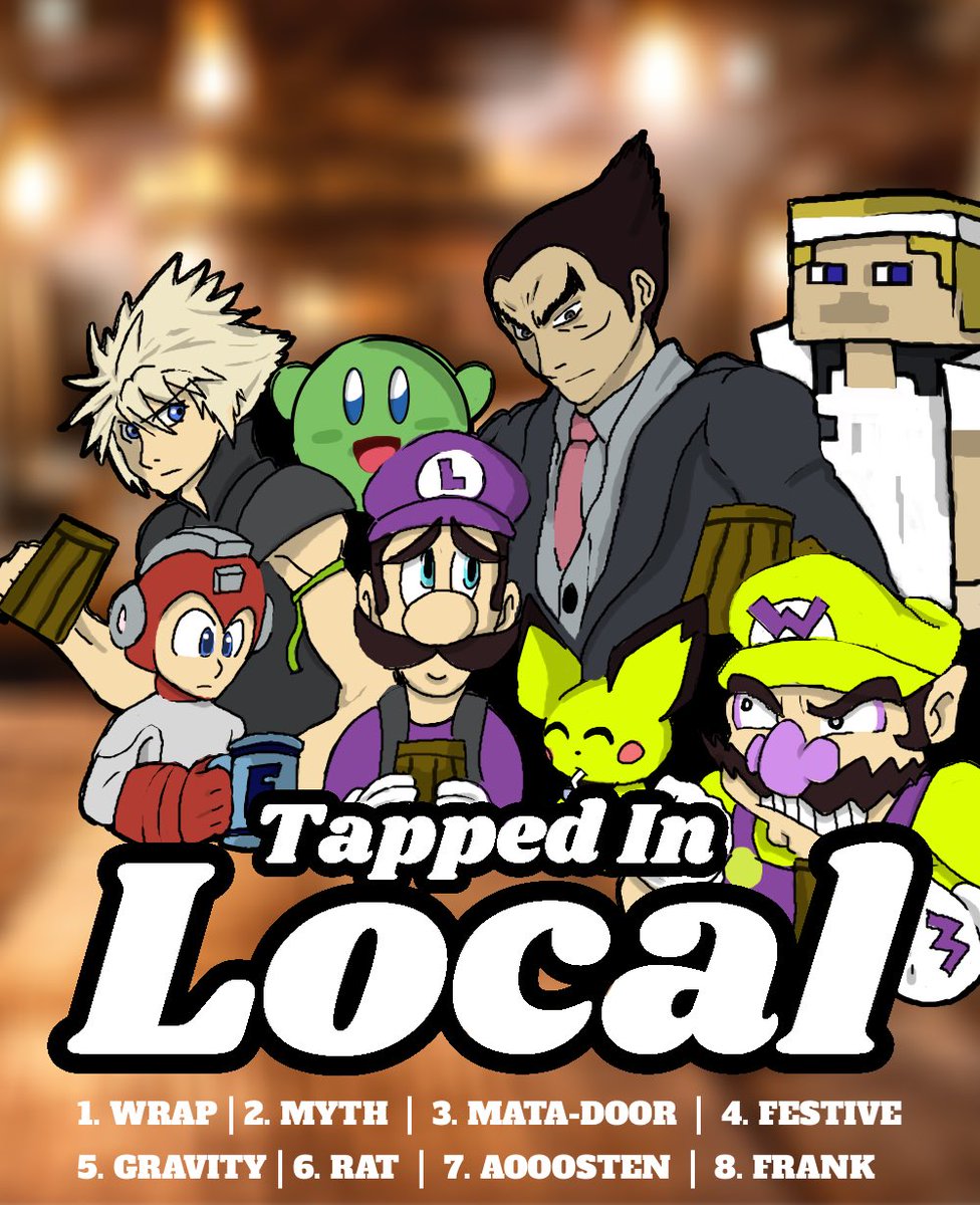LocallyTappedIn's tweet photo. Thank you everyone who came out last month! Congratulations to our first Top 8 at Tapped In Local! 

Our new monthly series will kickstart Oct 12th, now that we have Tapped In, Don’t Tap Out! 

🥇@Wrapchris1 
🥈@Myththegoat 
🥉@Mata__Door 

Art commissioned by @StrikerKi https://t.co/OrlGc8jBtd