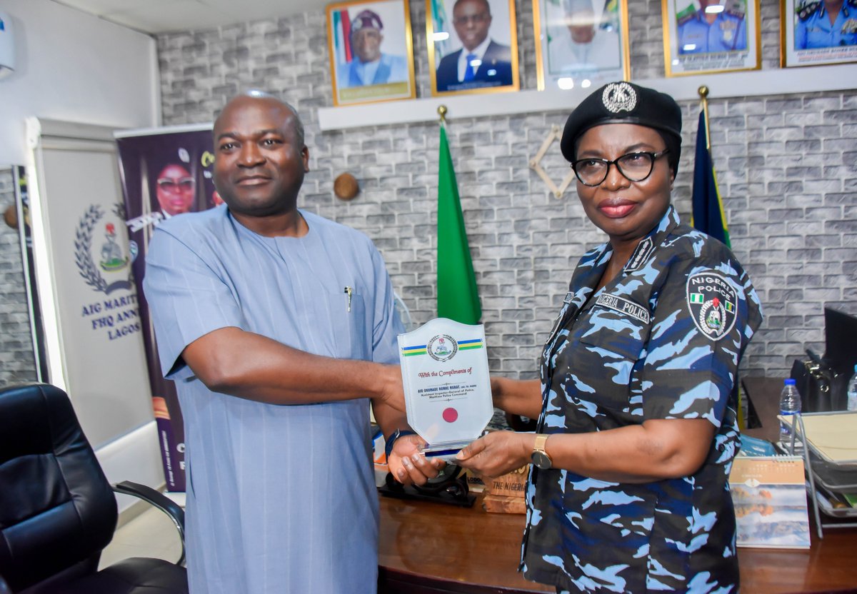 followlsstf's tweet photo. Dr. Ayodele Ogunsan - Executive Secretary/CEO of the Lagos State Security Trust Fund paid a courtesy visit to AIG Ronke Okunade - Assistant Inspector-General of Police, Maritime Police Command, Nigeria Police,  Lagos.

Slide 1: L-R: Dr. Ayodele Ogunsan - Executive Secretary/CEO of the Lagos State Security Trust Fund and AIG Ronke Okunade - Assistant Inspector General of Police, Maritime Police Command, Nigeria Police,  Lagos 

Slide 2: L-R: ACP Adegbite Oyin Frances, DCP Udu Moses Ogechi - DC Admin Maritime Police Command, Dr. Ayodele Ogunsan - Executive Secretary/CEO of the Lagos State Security Trust Fund, AIG Ronke Okunade - Assistant Inspector General of Police, Maritime Police Command, ACP Ibrahim Oyetunde and CSP Olalekan Faniyi - State Marine Officer, Lagos Marine Police during the visit.