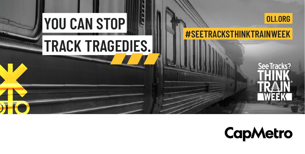 CapMetroATX's tweet photo. Safety is a team effort—everyone plays a part. 

Trains can’t swerve or stop quickly, so staying alert and keeping your distance from the tracks helps protect us all. 🛤️ 

@olinational

Find more tips at https://t.co/PQEQP0gRZi https://t.co/FMlXIl09uV