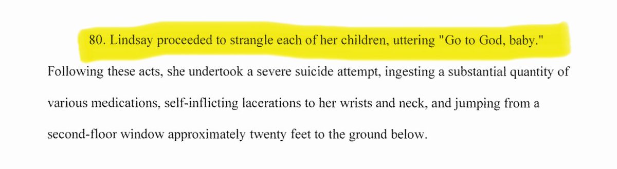 Kentuckygirl1's tweet photo. You are 100% wrong and need to wake up. SHE EVEN ADMITTED IT IN HER CIVIL SUIT. Picking and choosing what reality is doesn’t work. She also told EVERY SINGLE PSYCHIATRIST she spoke to. Selective stupidity when it comes to the VICIOUS STRANGLING MURDERS of 3 children is morally reprehensible, Mishka.