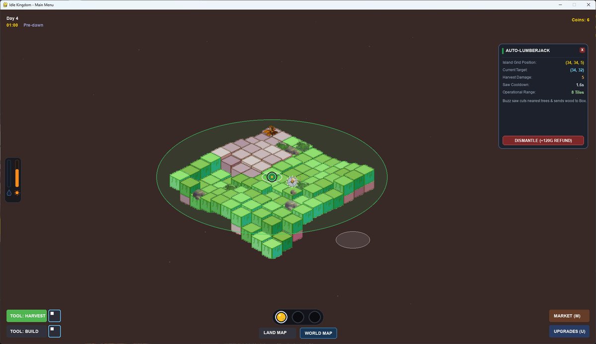 MysticalM_Media's tweet photo. Update - structure menu / visual radius

#IdleKingdom 
#MysticalMenagerieMedia 
#Indiedev #Gamedev #GameDesign #Steamgame #Pygame https://t.co/KpdXRdKmfk