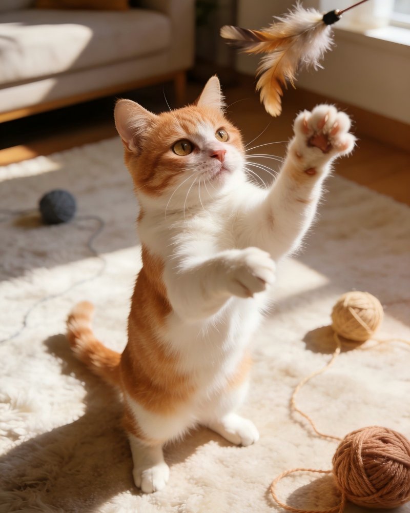 bunbf861726's tweet photo. Look, I saw a bright cat pounce and then it pulled my shiny toy! https://t.co/iHqNVOEX87