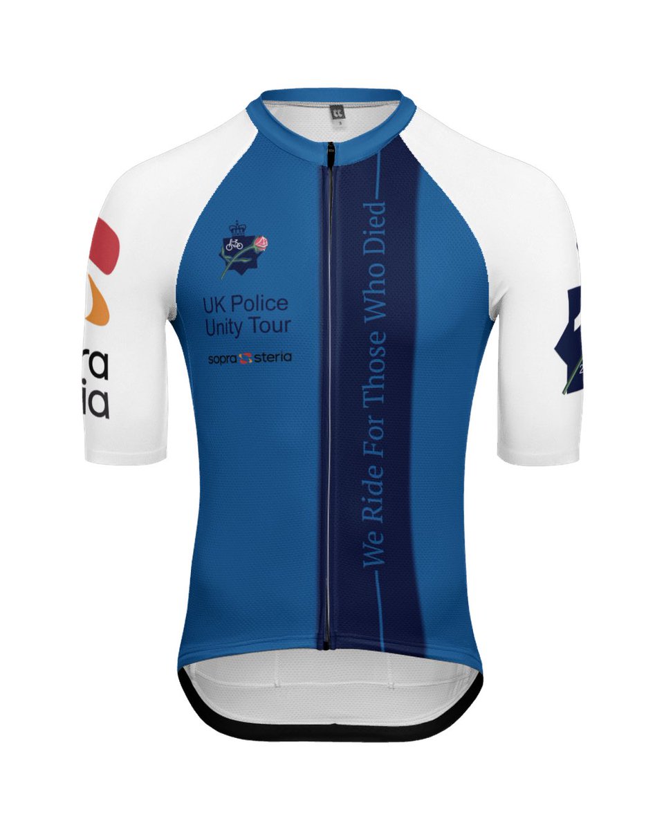 PolUnityTourUK's tweet photo. We’re delighted to reveal the design for next year’s 15th Anniversary UK Police Unity Tour ride shirt by KALAS Sportswear!

A huge THANK YOU to @SopraSteria for sponsoring next year’s shirt!

📢 Registration for the 2027 Tour will be opening soon!
@UK_COPS 
#WeRideForThoseWhoDied https://t.co/UQRgRqfj0u