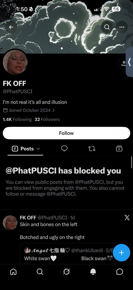 HeavyOnLasiaaa's tweet photo. @PhatPUSCI @theerealkira This bitch done block me 😭 https://t.co/8k0sM5chvB