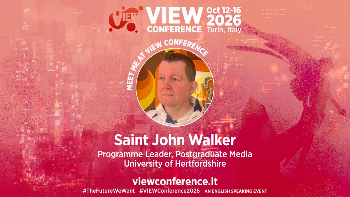 ViewConference's tweet photo. @ViewConference announces that 
#SaintWalker is a confirmed speaker for #viewconference2026

https://t.co/rMW7idcPLB

#animation #vfx #games #ai #film #art #digitalart #3dart #storytelling #cgi #realtime #vr #ar #xr #mr #conceptart #virtualproduction #stopmotion #storytelling https://t.co/97cVHDXVff