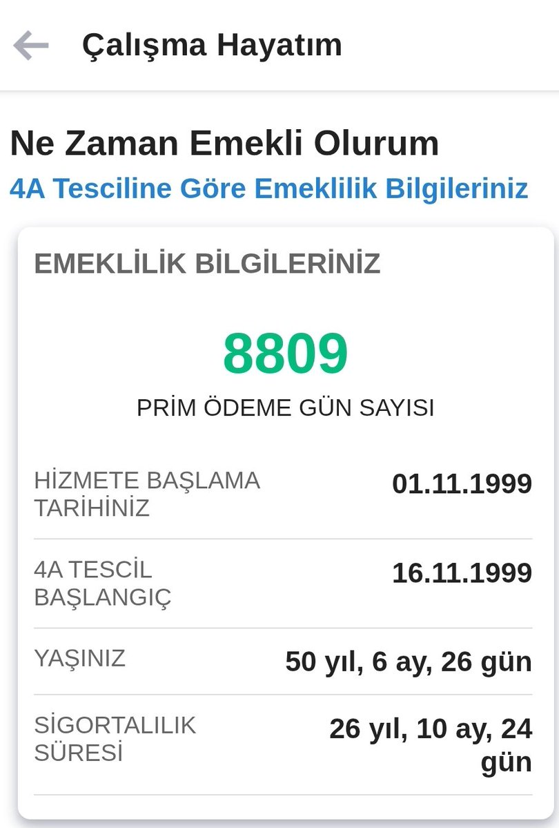 tanersenturk78's tweet photo. 50 Yaş 8.809÷360=24,4 Yıl Çalışmış
( CEZALI - Emekli DEĞİL )

38 Yaşında 5.975÷360=16,6 Yıl
Çalışmış ( Emekli )

43 Yaşında 5.000÷360=13.8 Yıl
Çalışmış( Emekli )

Hak diye pompalanan #EYT yasasını çıkarırken bu hesaptaki hatayı bilerek yaptılar.

@EmadDernegi
#KademeBizimHakkımız https://t.co/9ORMA7XMB2