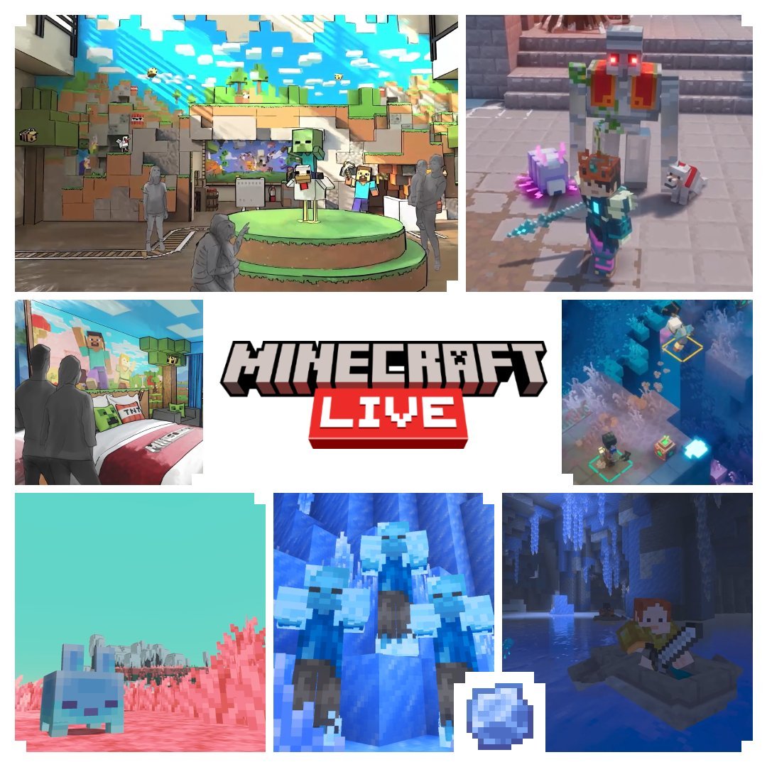 Anthony_Toczek's tweet photo. Minecraft Live brought a lot 👀

• The Sift in vanilla next year
• Dungeons II on September 29
• Ice caves + a frozen zombie variant
• Minecraft World coaster + hotel

Would love to hear your thoughts! 💚 https://t.co/RHQbdMMYBb