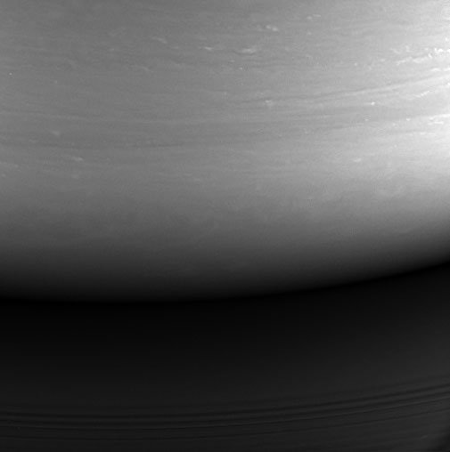 LLAP__'s tweet photo. @MAstronomers This is Cassini's final image (or 1 of) that reached earth 83 minutes after plunging into Saturn's atmosphere in 2017. What a moment in history. https://t.co/Loyu9PgoDN
