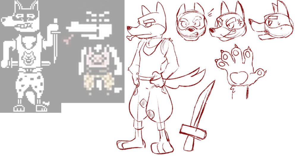 ZoroxAnimated's tweet photo. Designing how I'd draw Doggo for the anim weeee https://t.co/puSVM3K94c