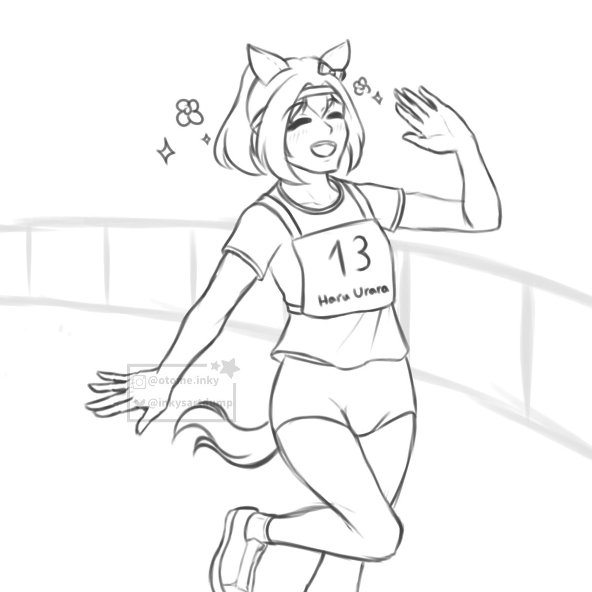 inkysartdump's tweet photo. Haru Urara sketch I made because she's very daughter and I love her very much

#umamusume https://t.co/YjSkOKz9hi