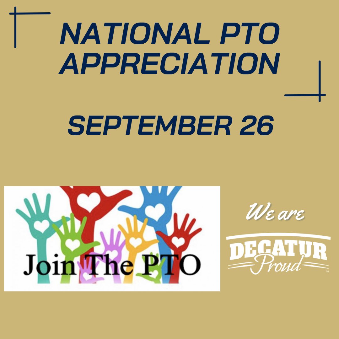 MSDDecatur's tweet photo. In recognition of National PTO Appreciation Day, we thank our dedicated PTO members for the time, energy, and support they give to our schools. Your partnership helps create meaningful experiences for our students, staff, and families. THANK YOU! #DecaturProud https://t.co/b5JLZaVsqe