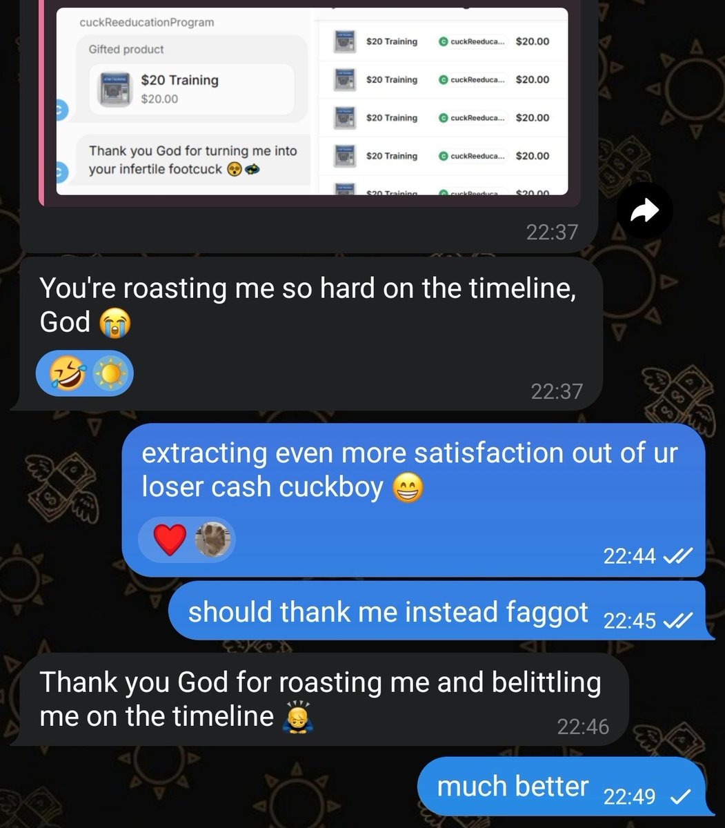 cashGodAk's tweet photo. if you're a findumb cuck loser getting publically humiliated by me then you should thank me for the privilege https://t.co/x9iW4XRHBz