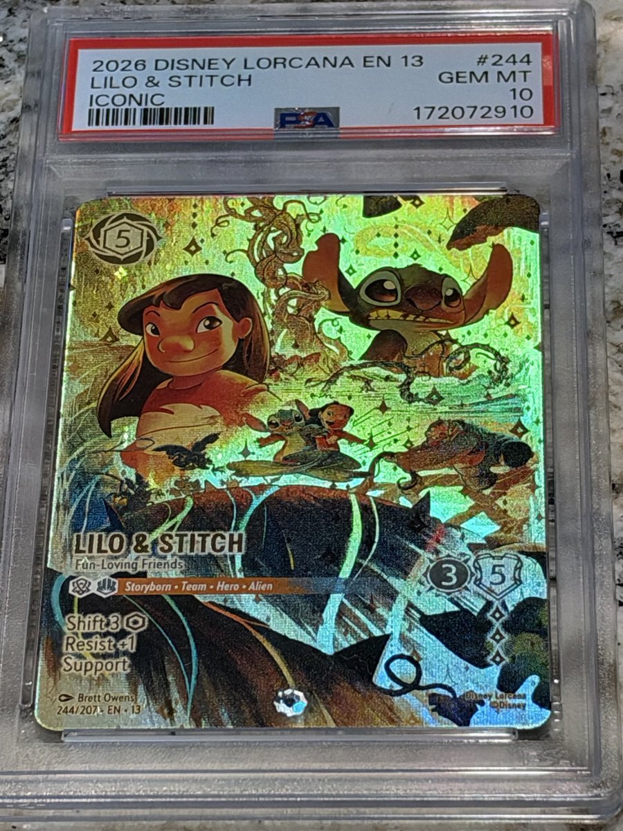 Tbow79's tweet photo. @Geist254 Probably not the most popular but my personal favorite.  The different colors the foiling pulls. Give me Lilo Stitch https://t.co/GasIzpxt7P