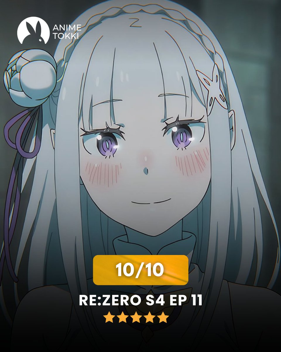 AnimeTokki's tweet photo. 'Re:Zero' Season 4 Episode 11 which debuted with 10/10 rating on IMDb by 24,000 votes has been review bombed down to 9.6.

Over 10,000 votes are 1/10 with 81,000 being 10/10.

It ranked as the highest rated episode in IMDb's History. https://t.co/oBKYI1b3J3