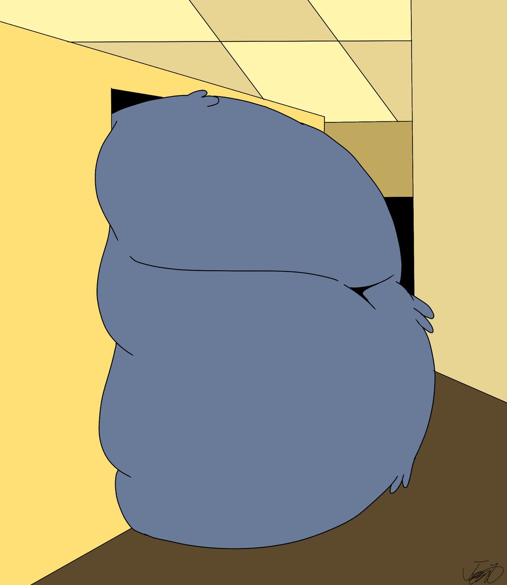 HelluvaJoey's tweet photo. You're in the backrooms and an entrance is blocked by a gigantic furry belly! https://t.co/7C95FyzpR1