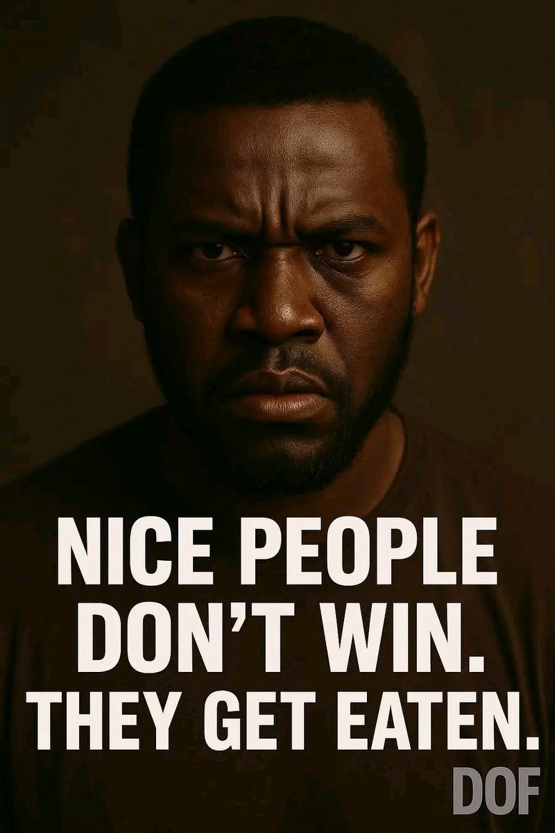 g_diets_'s tweet photo. Nice People Don’t Win. They Get Eaten.

You’re not a good person.
You’re just scared.

Scared they’ll leave.
Scared they’ll think you’re mean.
Scared you’ll look selfish.

So you shrink. You smile. You serve.
And then you break.

Let me be clear:

Kindness without boundaries is self-harm.

You say “yes” to everyone because you’re too afraid to say “yes” to yourself.

You want to be the “bigger person”?
Okay. But even Jesus flipped tables when nonsense passed the limit.

Stop hiding under “I’m just being nice.”

You’re not nice.
You’re convenient.

And guess what the world does with convenient people?
It drains them. Ditches them. Then replaces them with someone louder.

Try this instead:

— Say NO without blinking.
— Walk away without guilt.
— Be the villain in their story if it means being the hero in yours.

You don’t owe anyone peace at your own expense.

Let them talk. Let them hate. Let them wonder.

You’re not here to be liked.
You’re here to be free.

💥 Nice people finish last because they never start the damn race.

Don’t forget to reach out for a well-structured meal plan. Share and tag your friends.