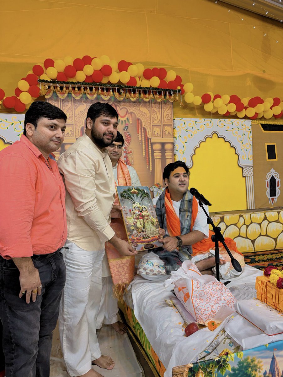 8098Sandyyadav's tweet photo. आज राजनगर एक्सटेंशन में आयोजित श्रीमद् भागवत कथा में जाने का परम सौभाग्य प्राप्त हुआ। सभी पर ठाकुर जी की कृपा बनी रहे। राधे-राधे | https://t.co/qCGMHiAVsR