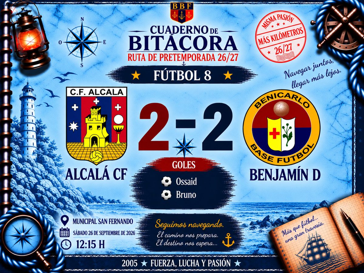 benicarlobf's tweet photo. 🔴🔵 𝗥𝗨𝗧𝗔 𝗗𝗘 𝗣𝗥𝗘𝗧𝗘𝗠𝗣𝗢𝗥𝗔𝗗𝗔 26/27 · 𝗕𝗘𝗡𝗝𝗔𝗠𝗜𝗡 "𝗗"

⚓ 𝗘𝗦𝗖𝗔𝗟𝗔 03

🏟️ Sábado 26 de setiembre
📅 Municipal San Fernando
𝗔𝗟𝗖𝗔𝗟𝗔 𝗖𝗙 2️⃣ 𝗕𝗘𝗡𝗝𝗔𝗠𝗜𝗡 "𝗗" 2️⃣
⚽ Ossaid
⚽ Bruno https://t.co/ZL3hCXCsgk