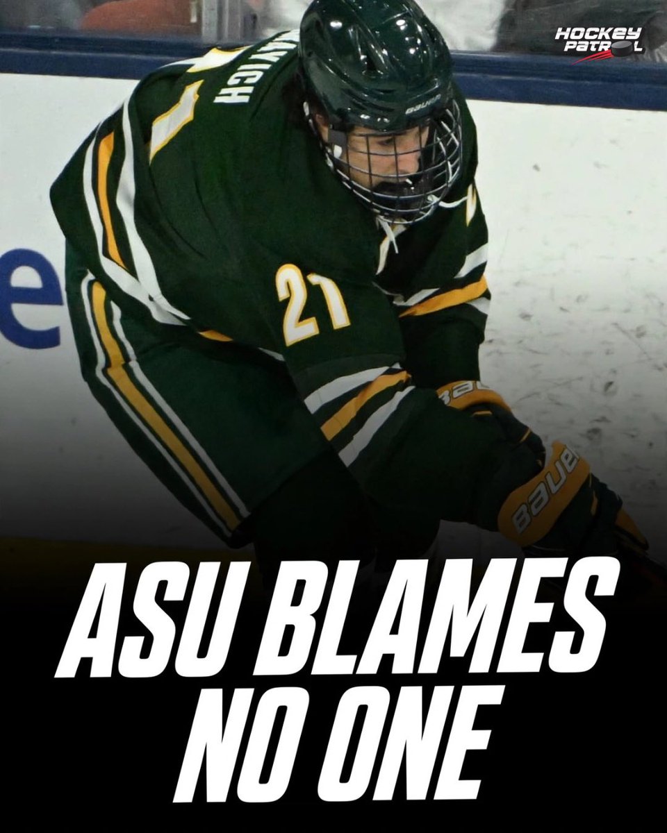HockeyPatrol's tweet photo. You CANNOT be serious. 😡

A 21-year-old kid goes down during a workout. Exertional heatstroke. Catastrophic brain injury. Still unresponsive in a hospital bed WEEKS later.

And ASU's official report? "No one to blame."

Let that sink in. NO training plan was ever submitted. The ex-Green Beret running the workout had NO formal contract. It was 86–89 degrees with brutal humidity. And the university's conclusion is a shrug.

The family lawyer said it best: "The problem is not that ASU lacked policies. The problem is, no one followed them." He called the report "mind-boggling", "more advocacy than fact-finding."

Meanwhile the coach gets grilled on camera by ESPN and can't give a straight answer about why his players should still suit up for him. The family is begging for a CRIMINAL investigation.

No one to blame? Really? A young man's life is hanging by a thread and that's the answer?

Drop a 🙏 for Matthew and his family. They deserve better than this.

#MatthewMayich #ASU #CollegeHockey
